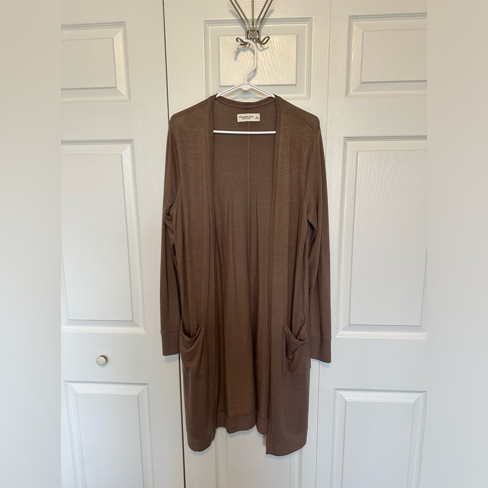 Abercrombie and fitch- soft a&f cozy- duster/cardigan- size Large